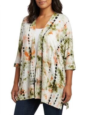 LA9 Coin 1804 Tie-Dye Knit Relaxed Fit Lightweight Kimono Women Size M